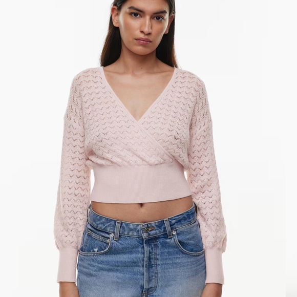 Aritzia Sweaters Aritzia Wilfred Dear Sweater Talc Pink Wool